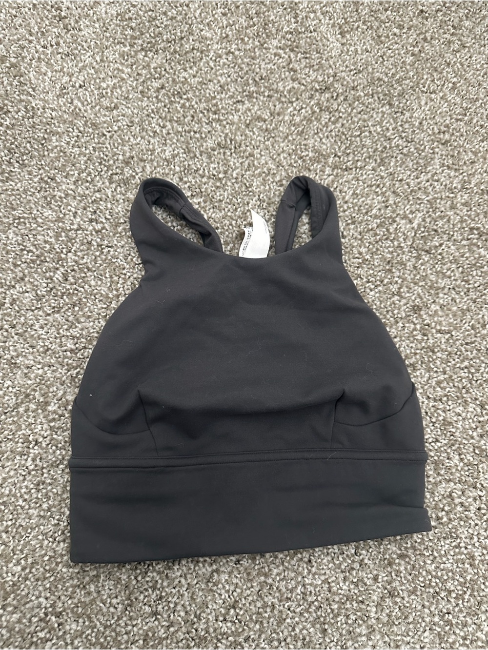 Lululemon Gray High-Neck Sports Bralette - Women Athleisure